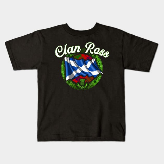 Scottish Flag Clan Ross Kids T-Shirt by Celtic Folk